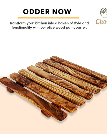 Olive Wood Pan Coaster