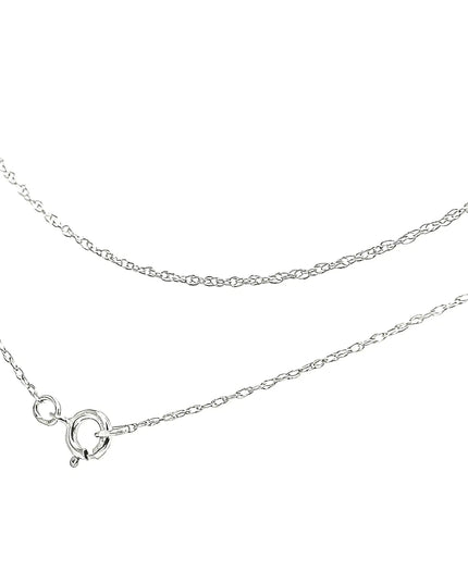10K Gold 0.5 mm Slender & Dainty Fine Rope Chain Necklace