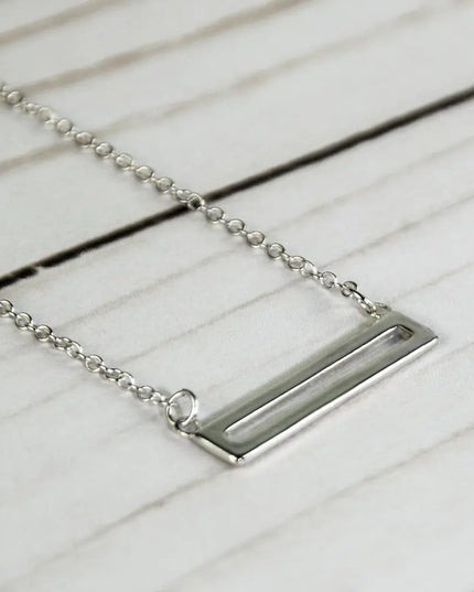 Sterling Silver Parallel Necklace