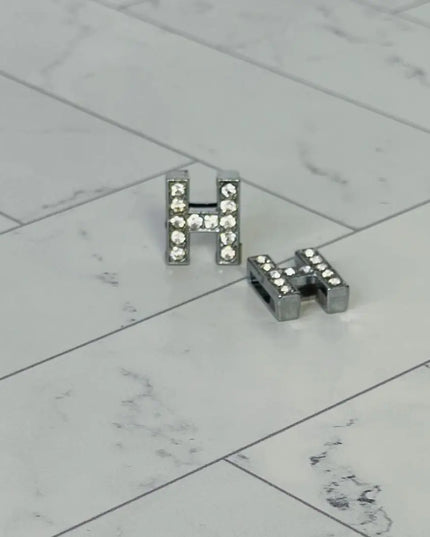 Pavé Letters -Silver Charms