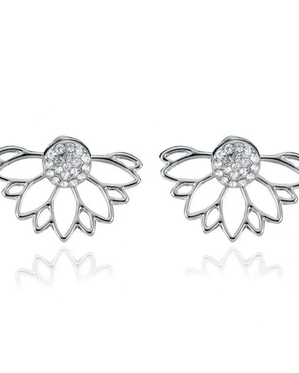 Crystal Earrings -Silver