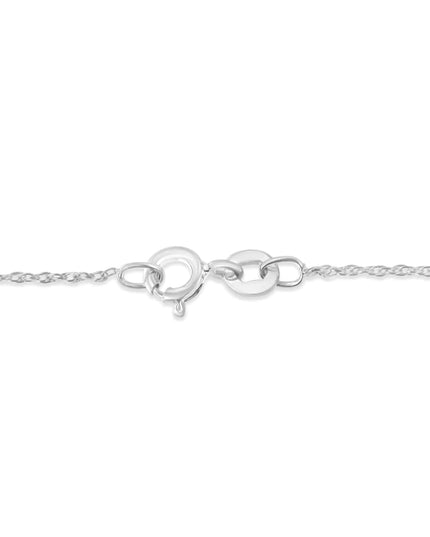 .925 Sterling Silver 1/6 Cttw Brilliant-Cut Diamond Miracle-Set Shared Prong Cross 18" Pendant Necklace (I-J Color, I2-I3 Clarity)