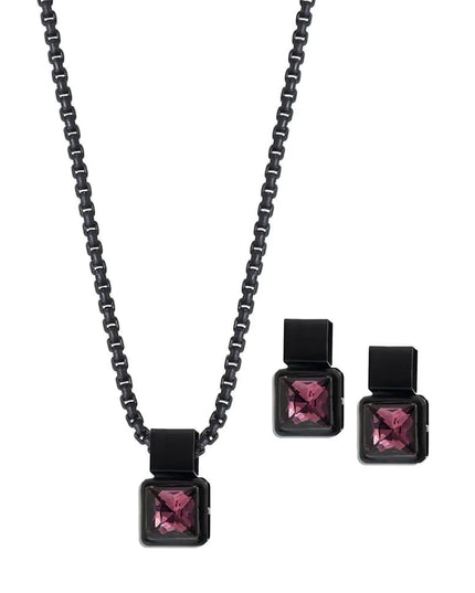 Coal Necklace-Plum