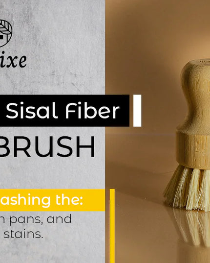 Bamboo Sisal Fiber Dish Brush