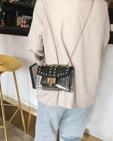 Betty Shoulder Bag -Clear/Black