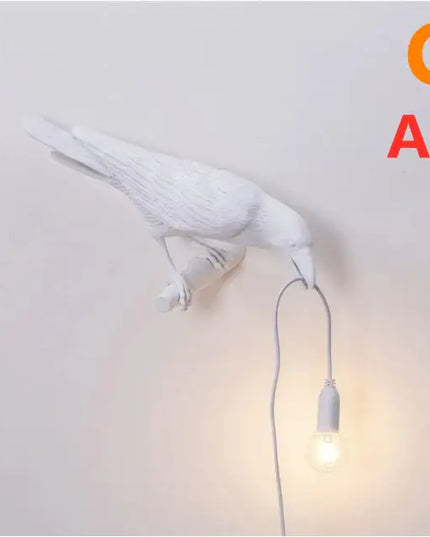 Resin Bird Wall Lamp Decoration